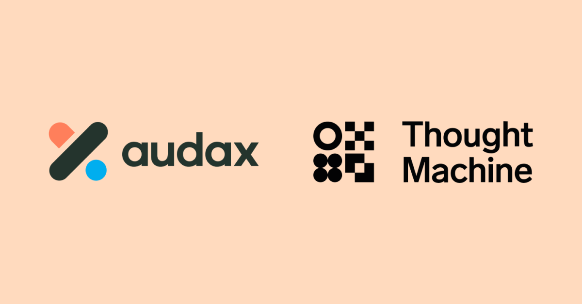 audax logo and Thought Machine logo