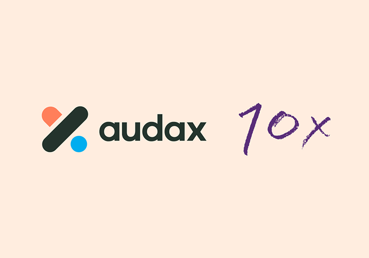 audax collaboration with 10x logo