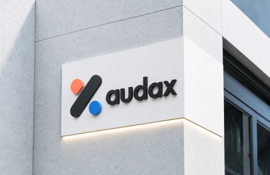 audax logo on building exterior