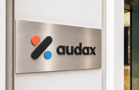 audax logo next to office entrance