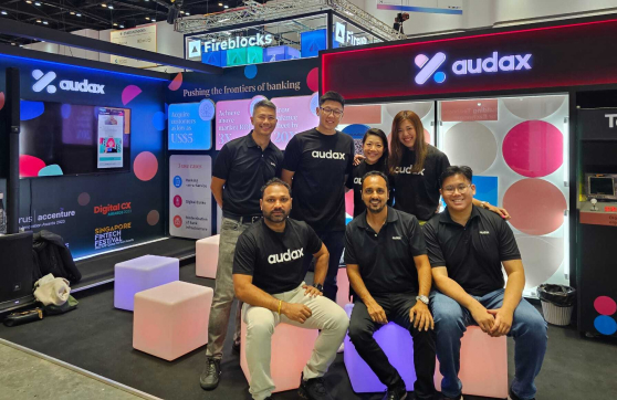 audax team members at an event showcase